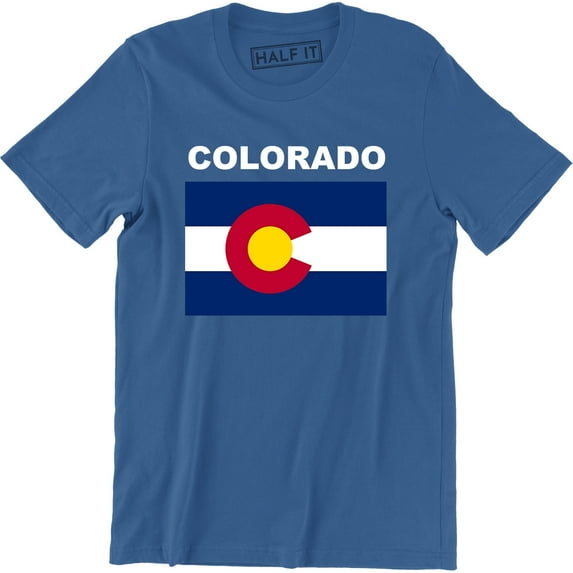 Half It Men's Colorado Flag State Denver Men's T-Shirt