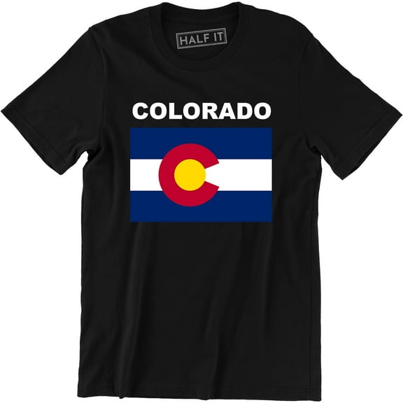 Half It Men's Colorado Flag State Denver Men's T-Shirt