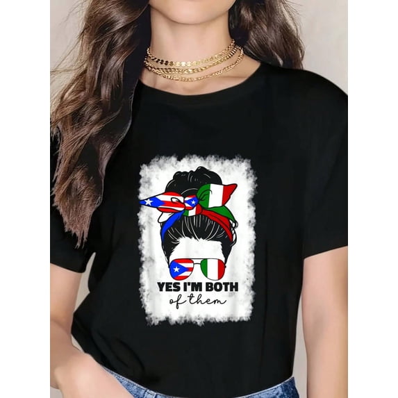 Half Italian And Puerto Rican Rico Italy Flag Girl For Women T-Shirt