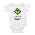 thumbnail image 1 of Half Jamaican Is Better Than None Cute Baby Bodysuit Romper (White, 3-6 Months), 1 of 5