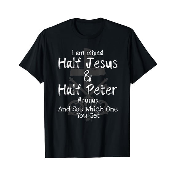 Half Jesus Half Peter Christian T Shirt Size S-5XL