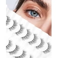 thumbnail image 1 of Half Lashes Natural Corner Eyelashes Wispy Natural Look Clear Band 3/4 Lashes Half-01, 1 of 13