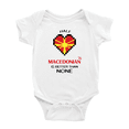 thumbnail image 1 of Half Macedonian Is Better Than None Baby Bodysuits Newborn Clothes (White, 0-3 Months), 1 of 5