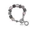 thumbnail image 1 of Half Marathon - 13.1 Black Pebble Bead Charm Bracelet, 1 of 1