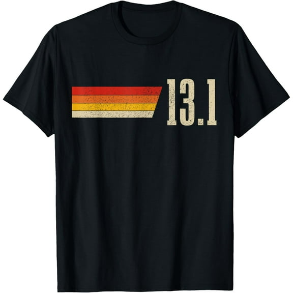 Half Marathon 13.1 Miles Vintage Running Marathon Runner T-Shirt men and women can wear, black, white, gifts