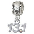 thumbnail image 1 of Half Marathon - 13.1 with Clear AB Crystal - Mother Charm Bead, 1 of 1