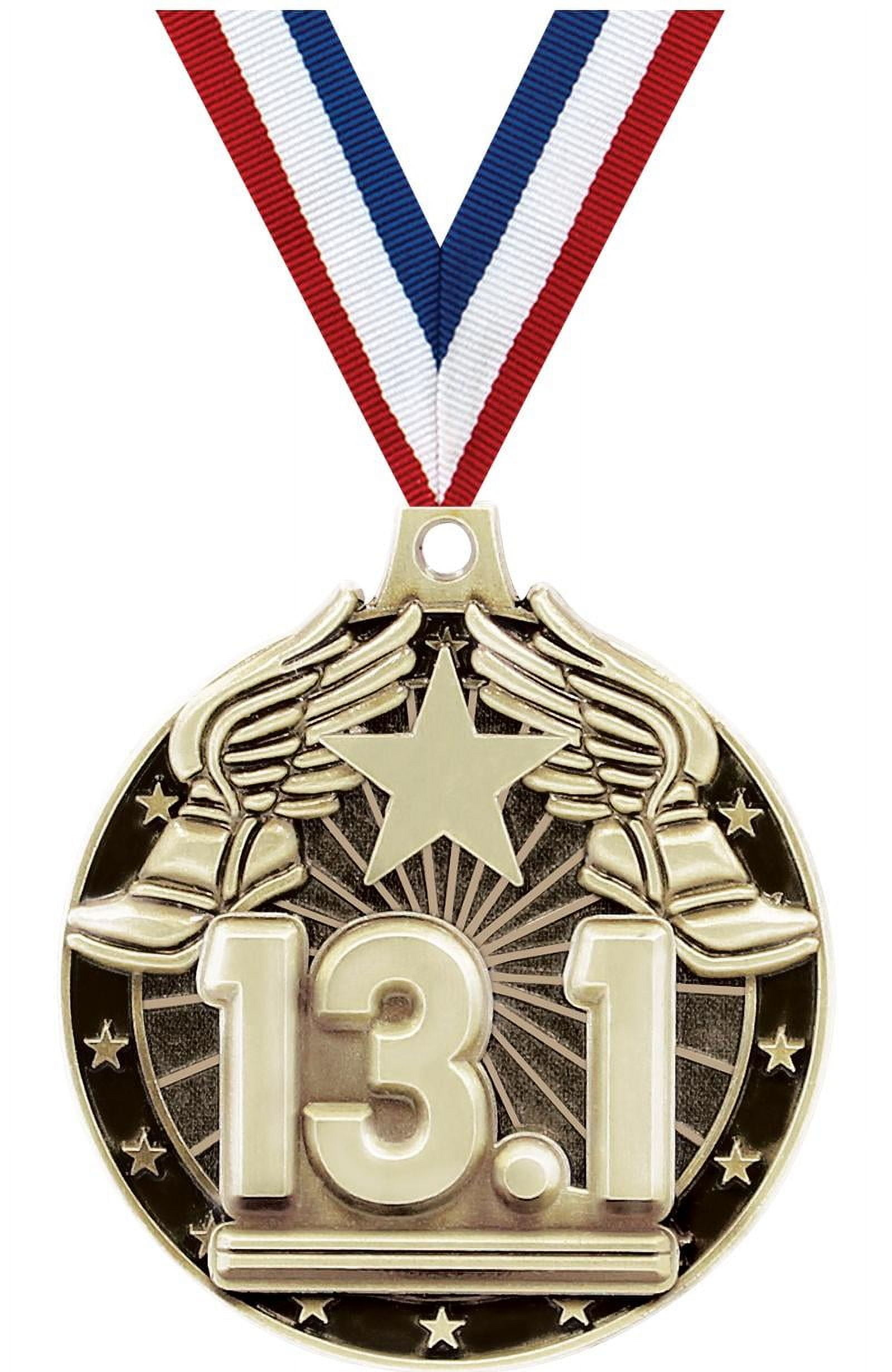 Half Marathon Medals, 2" Gold Diecast Half Marathon Medal Award 10 Pack
