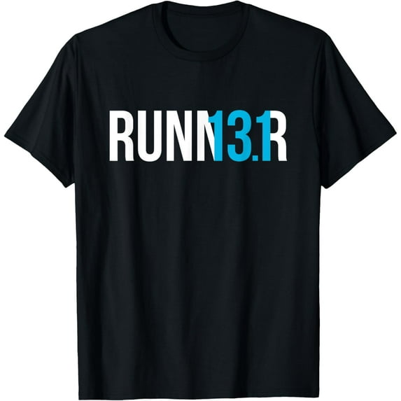 Half Marathon Runner Gift 13.1 Runner T-Shirt men and women can wear, black, white, gifts