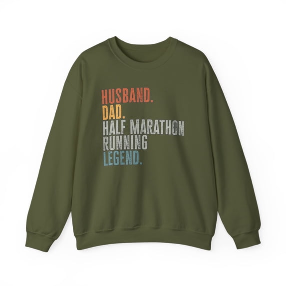 Half Marathon Runner Sweatshirt Gifts Crew Neck Shirt Long Sleeve Unisex