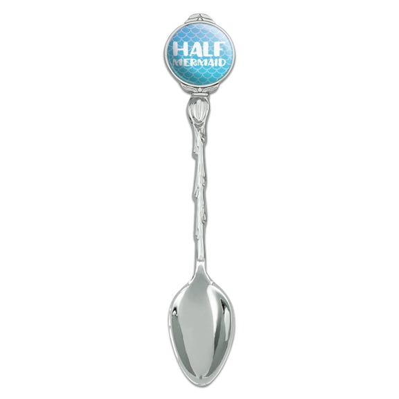 Half Mermaid With Blue Scales Novelty Collectible Demitasse Tea Coffee Spoon