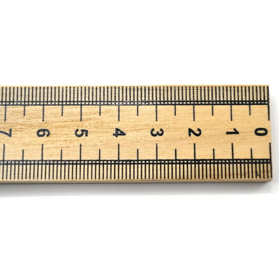 Half Meter Stick, Hardwood 50cm with Vertical Reading Graduated in Centimeters and Millimeters - Eisco Labs
