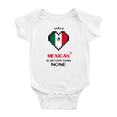 thumbnail image 1 of Half Mexican Is Better Than None Cute Baby Clothes For Boy Girl (White, 12-18 Months), 1 of 5
