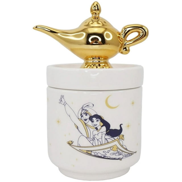 Half Moon Bay - Disney Aladdin Collectors Box - Genie Lamp - Trinket Box With Lid Gifts Home,Wh