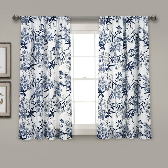 Half Moon Botanical Garden Window Curtain Panel Set
