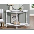 thumbnail image 1 of Half Moon Console Table, 2 Tier End Table with Cloud Design Top and Open Shelf, 42'' Retro Semi Circle Entryway Table with Wood Frame and Legs for Living Room, Hallway, 1 of 9