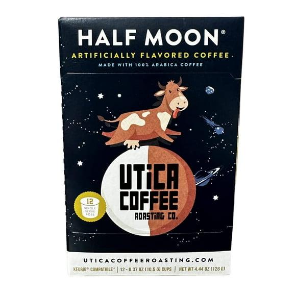 Half Moon Flavored Medium Roast Ground Coffee, 12 Pods, 2.0 Compatible