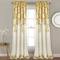 thumbnail image 1 of Half Moon Floral Rod Pocket Room Darkening Curtain Panel 52" x 95" 2 Panels, 1 of 11