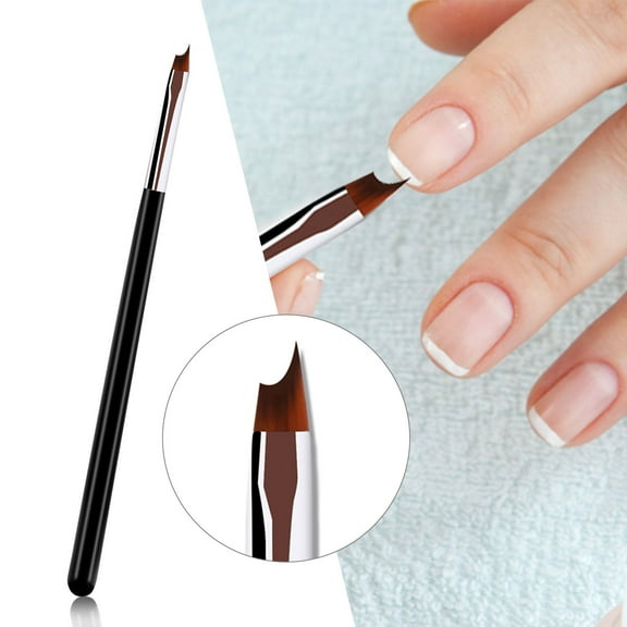 Half Moon French Nail Pen for Salon Quality Manicures and Designs with Slant Tip Brush