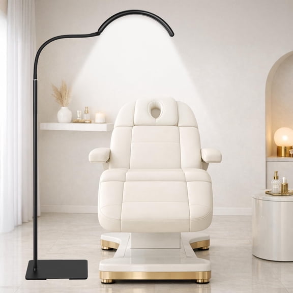 Half Moon Led Floor Light For Eyelash Extensions Techs Artists Beauty Treatments Home Office Use And Relaxed Reading - Dimmable Task Lamp With Adjustable Brightness