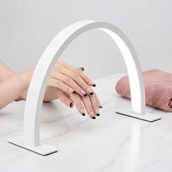 Half Moon Nail Light for Desk Perfect Salon & Craft Illumination, Stylish Half Round Nail Desk Lamp for Nail Art, DIY Projects, and Handwork, Ideal Lighting Solution for Beauty & Craft Enthusiasts