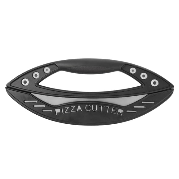 Half Moon Pizza Cutter Stainless Steel Herb Knife Ergonomic Handle Multipurpose Kitchen Tool for Slicing and Chopping Dough Vegetables Fruits and Cheese