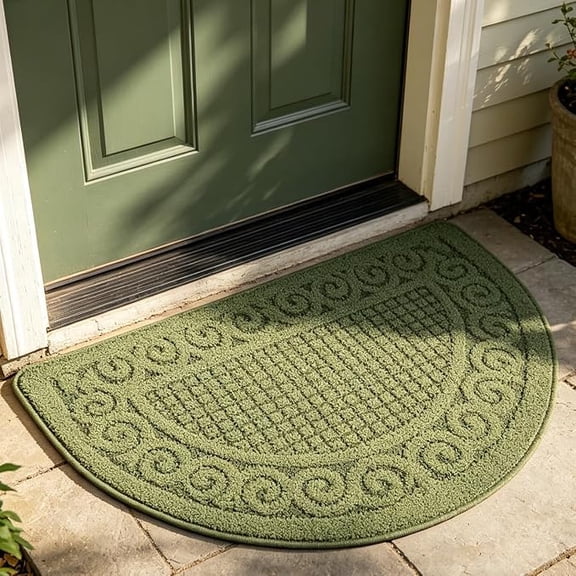 Half Moon Rug,Half Circle Rug,Kitchen Rugs for Floor,Non Slip Washable Kitchen Mats,Absorbent Standing Rug,Soft Throw Rug,Easy To Clean Half Circle Carpet