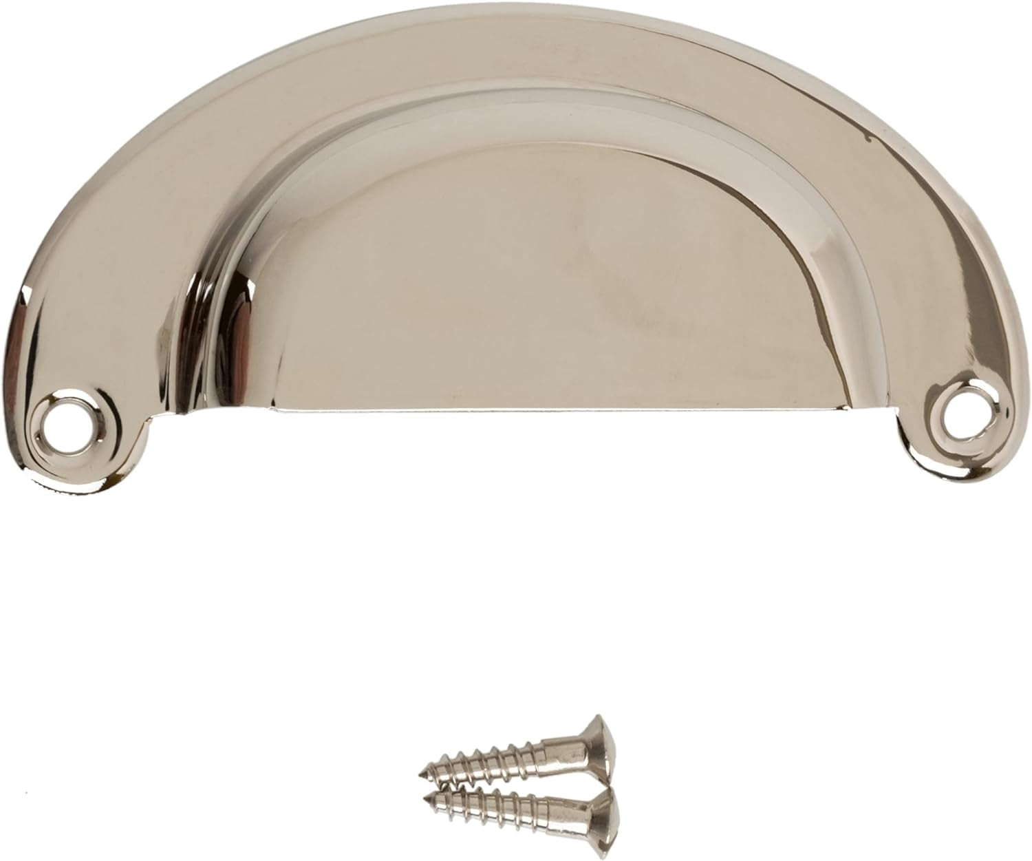 Half Moon Style Plated Drawer Bin Pull Centers 3" Handle For