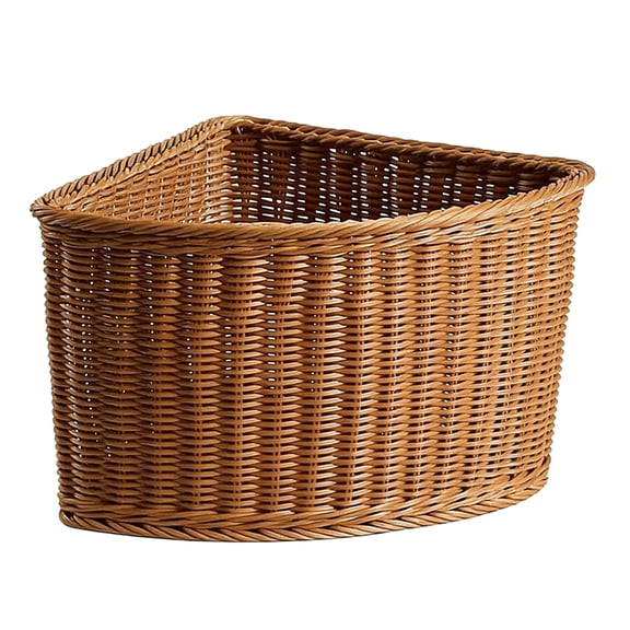 Half Moons Storage Container Durable Plastic Laundry Basket Storage Bin For Small Spaces Fit In Tight Corner