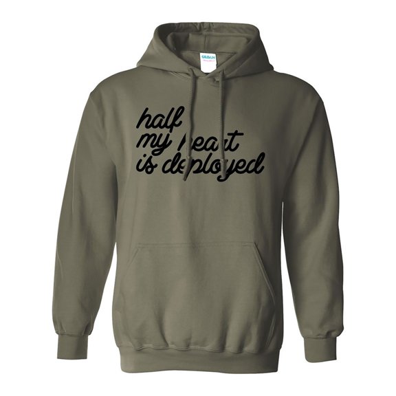 Half My Heart is Deployed Hooded Sweatshirt