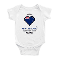 thumbnail image 1 of Half New Zealand Is Better Than None Cute Baby Bodysuit Newborn Clothes Outfits (White, 18-24 Months), 1 of 5