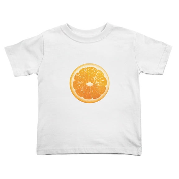 Half Orange Cartoon Funny Toddler T-Shirts for Boys Girls (White, Youth S)