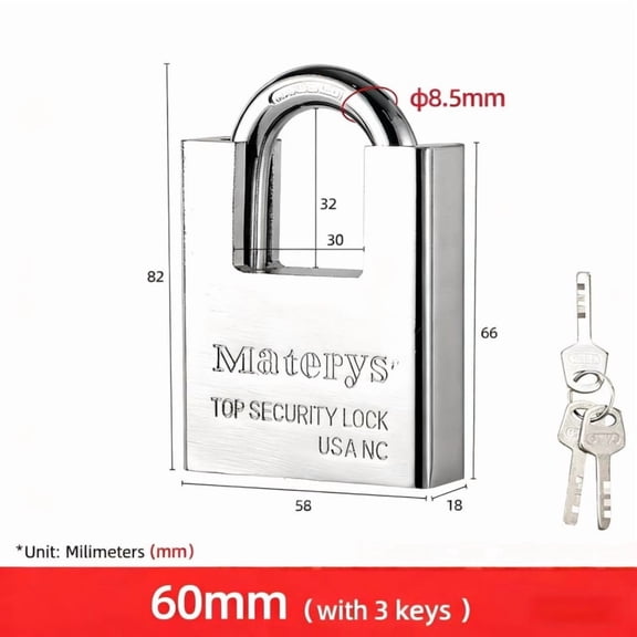 Half-Pack Anti-Cut Lock Universal Key Lock Set Open Padlock Anti-Smash Anti-Pry Anti-Theft Lock Head Household Lock Door Lock