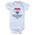 thumbnail image 1 of Half Paraguayan Is Better Than None Paraguay Flag Heart Baby Bodysuit, 1 of 2