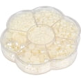 thumbnail image 1 of Half Pearl Flatback Beads, Plastic Beads Half Pearl, Half Artificial Pearl Bead Flat Back, DIY Round Pearls Loose Bead for Nail Art & Crafts, 1 of 5