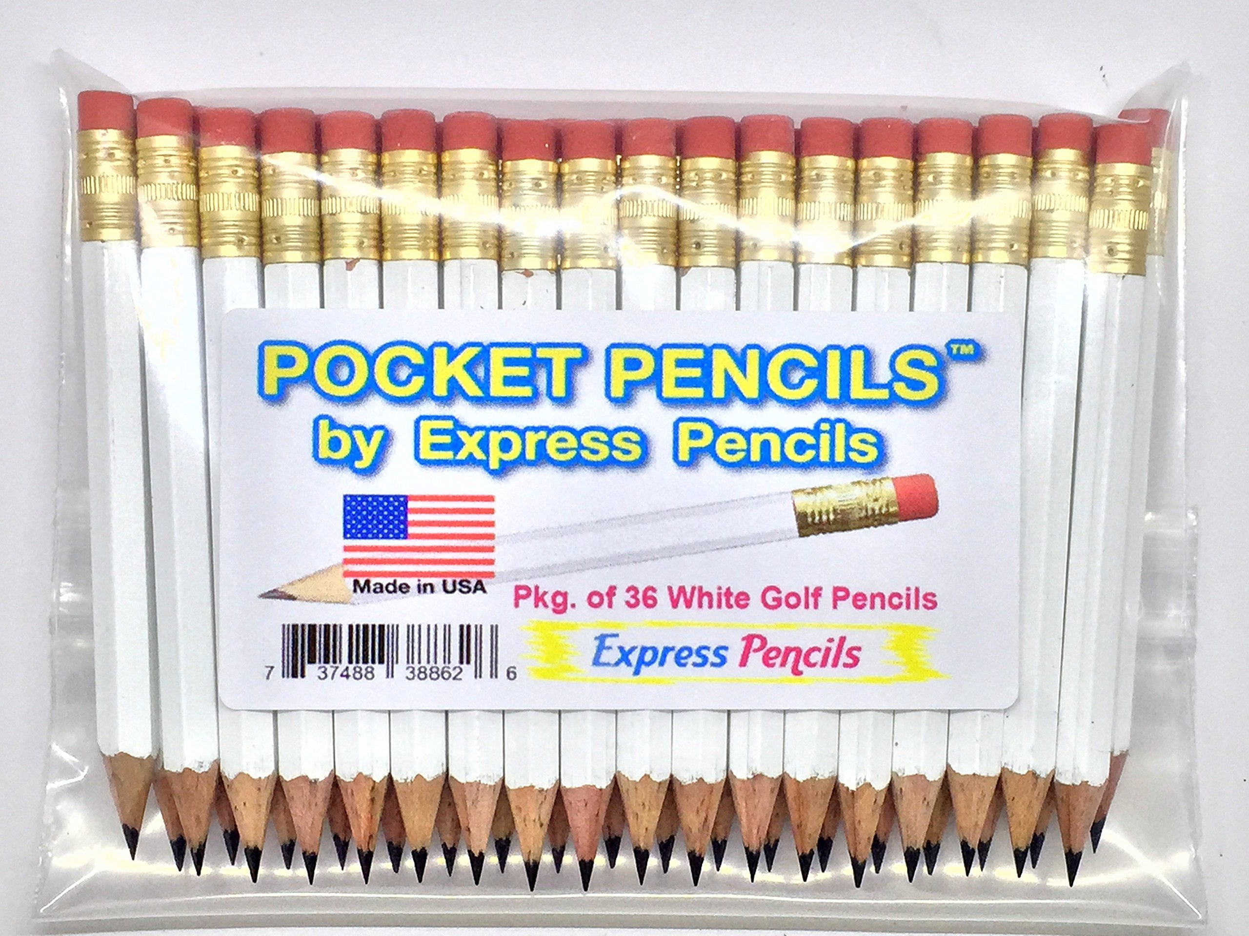  Half Pencils with Eraser - Golf, Classroom, Pew, Short, Mini -  Hexagon, Sharpened, Non Toxic, 2 Pencil, Color - Light Turquoise, (Box of  48) Golf Pocket Pencils : Office Products