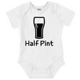 thumbnail image 1 of Half Pint Milk Bottle Humor Dad Joke Romper Boys or Girls Infant Baby Brisco Brands 6M, 1 of 6