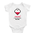 thumbnail image 1 of Half Polish Is Better Than None Cute Baby Bodysuit Baby Clothes (White, 3-6 Months), 1 of 5