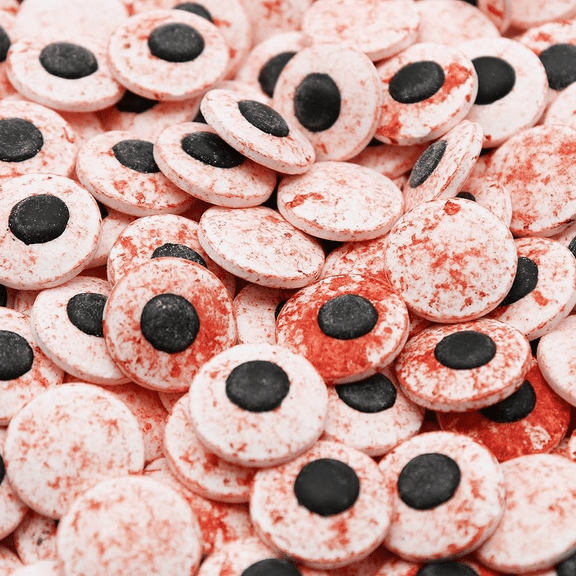 Naturejam Half Pound Bag-Bloody Candy Eyeballs for School Projects-Edible Hard Candy Eyes for Halloween