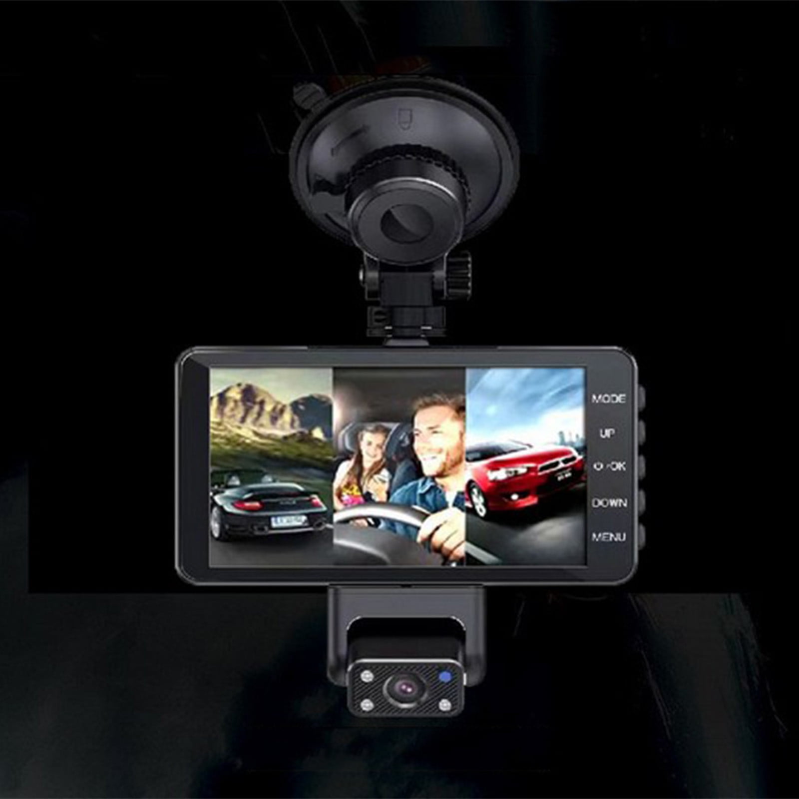 Half Price, 1260P UHD Dash Cam with 4Inch IPS Screen, 150° WideAngle, GSensor, Parking