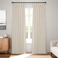 thumbnail image 1 of Half Price Drapes Alabaster Beige French Pleat Signature Velvet Blackout Curtains(1 Panel),50WX 120L, 1 of 8