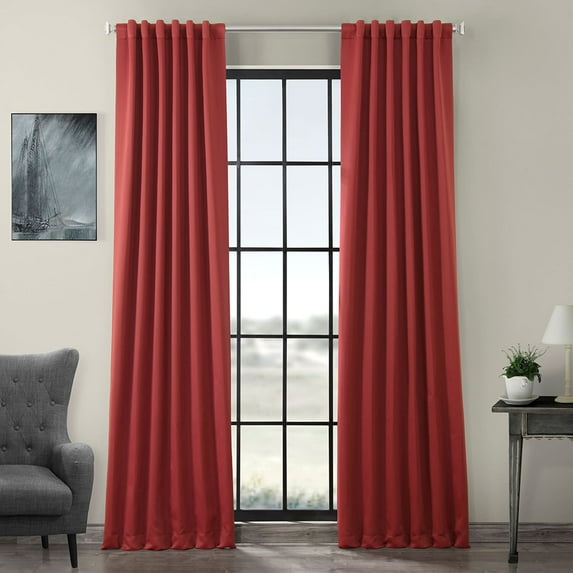 Half Price Drapes Brick Red Room Darkening Curtains for Bedroom (1 Panel), 50W X 84L