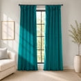 thumbnail image 1 of Half Price Drapes Deep Sea Teal Heritage Plush Velvet Room Darkening Curtains (1 Panel), 50W X 96L, 1 of 11