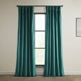 thumbnail image 1 of Half Price Drapes Deep Sea Teal Heritage Plush Velvet Room Darkening Curtains (1 Panel), 50W X 96L, 1 of 13