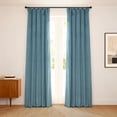 thumbnail image 1 of Half Price Drapes Denmark Blue Heritage Plush Velvet Room Darkening Curtains (1 Panel), 50W X 120L, 1 of 10