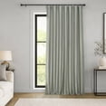 thumbnail image 1 of Half Price Drapes Extra Wide Silver Faux Silk Blackout Curtains for Bedroom(1 Panel), 100WX 84L, 1 of 9