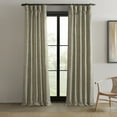 thumbnail image 1 of Half Price Drapes Grey Raw Linen Weave Light Filtering Curtains for Bedroom (2 Panel), 50W X 96L, 1 of 12