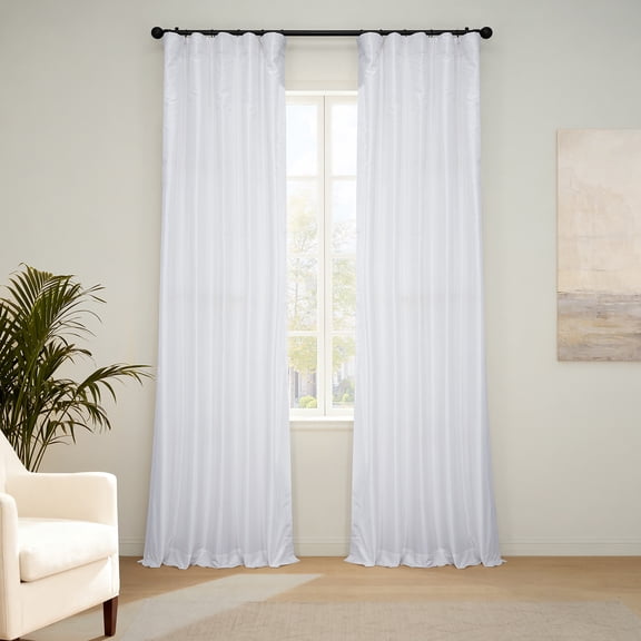 Half Price Drapes Ice Vintage Dupioni Silk Blackout Curtains for Bedroom(1 Panel), 50WX 84L