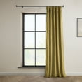 thumbnail image 1 of Half Price Drapes Peat Green Heritage Plush Velvet Room Darkening Curtains (1 Panel), 50W X 108L, 1 of 12