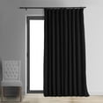 thumbnail image 1 of Half Price Drapes Signature Black Extra Wide Velvet Blackout Curtains (1 Panel), 100WX 120L, 1 of 10