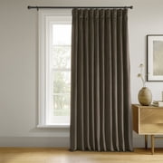 Half Price Drapes Signature Java Extra Wide Velvet Blackout Curtains (1 Panel), 100W X 96L